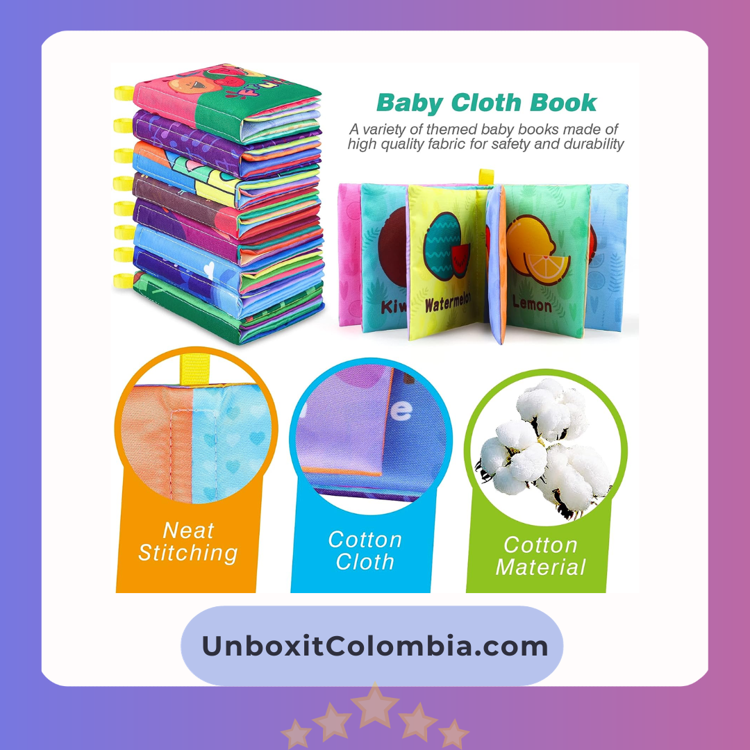 My First – Libro suave tela no tóxica tela para bebé libros suaves para  bebés niños y niñas juguetes educativos tempranos paquete de 12 unidades –  Yaxa Store